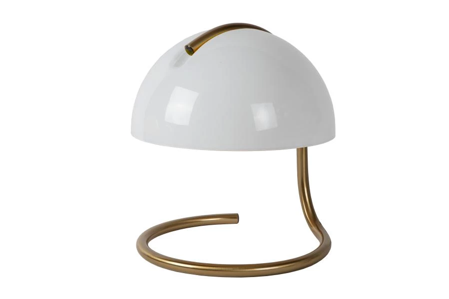 Lucide CATO - Lampe de table - Ø 23,5 cm - 1xE27 - Blanc - éteint